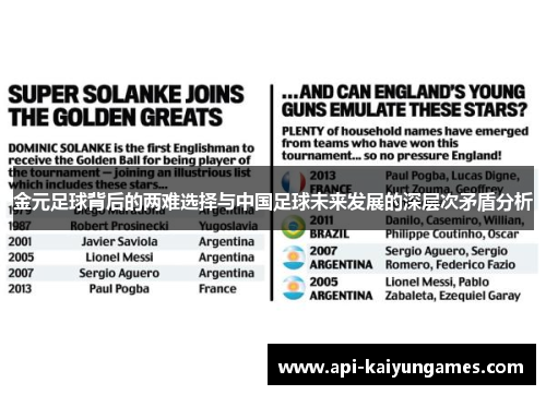 金元足球背后的两难选择与中国足球未来发展的深层次矛盾分析